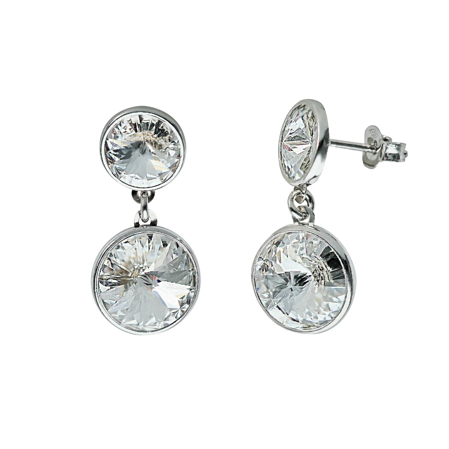 Σκουλαρίκια κρεμαστά με πέτρες Swarovski