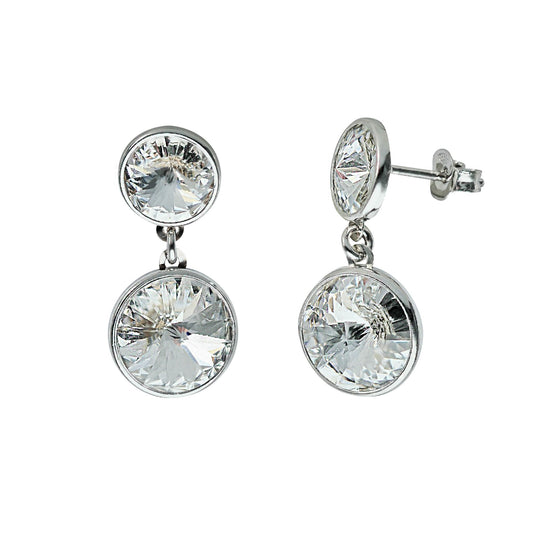 Σκουλαρίκια κρεμαστά με πέτρες Swarovski