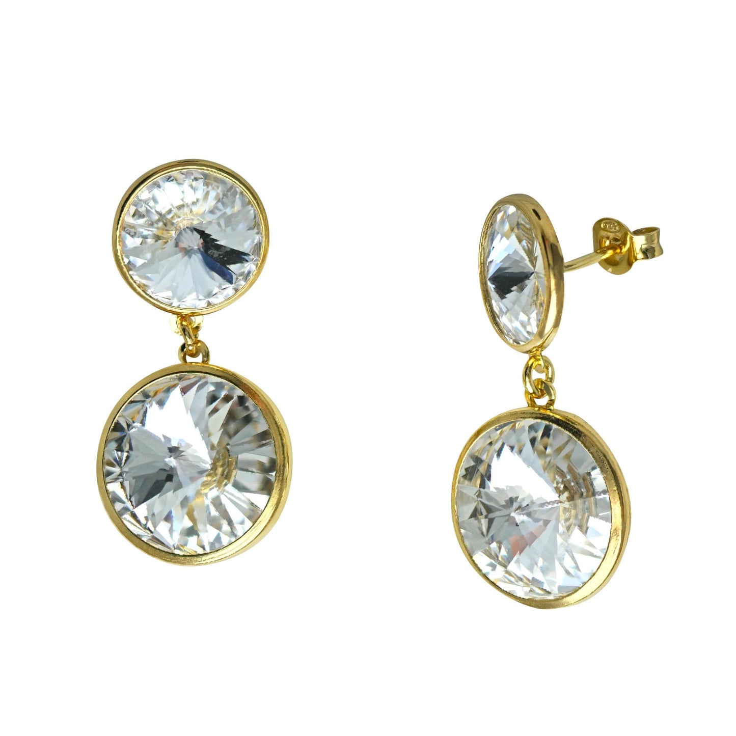 Σκουλαρίκια κρεμαστά με πέτρες Swarovski