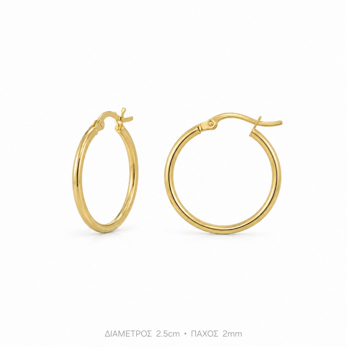 Σκουλαρίκια κρίκοι classic 2,5cm
