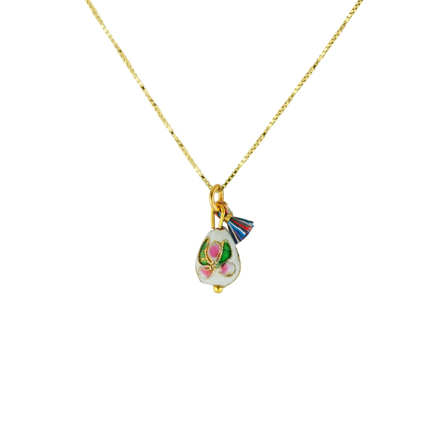 Κολιέ αυγό με τεχνική Cloisonné