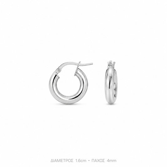 Σκουλαρίκια κρίκοι classic μπουλ 1,6cm