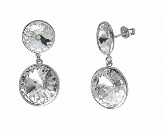 Σκουλαρίκια κρεμαστά με πέτρες Swarovski μεγάλο