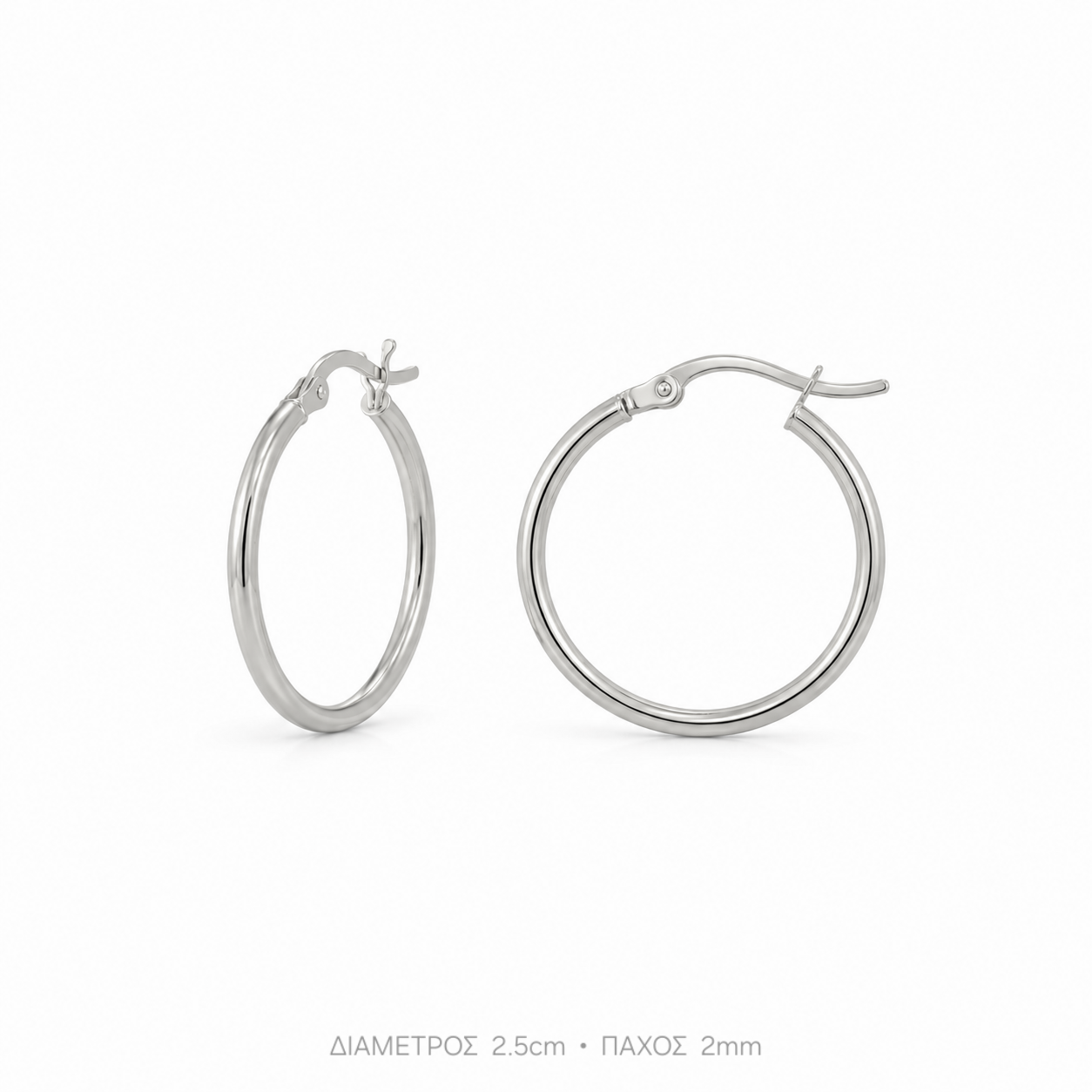 Σκουλαρίκια κρίκοι classic 2,5cm