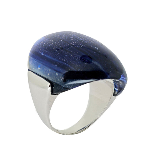 Δαχτυλίδι με μπλε ορυκτή πέτρα