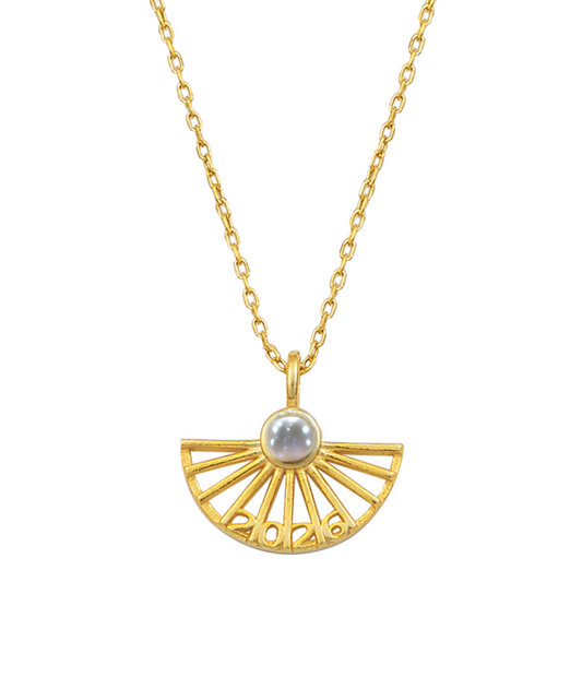 Γούρι Βεντάλια με πέρλα